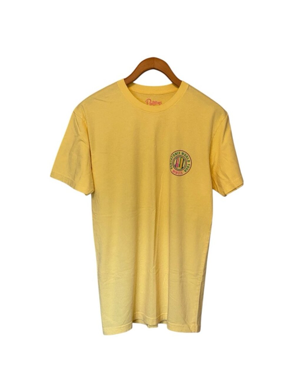 Pentatonix World Tour MMXIX 2019 Yellow T-Shirt Unisex Medium Band Tee